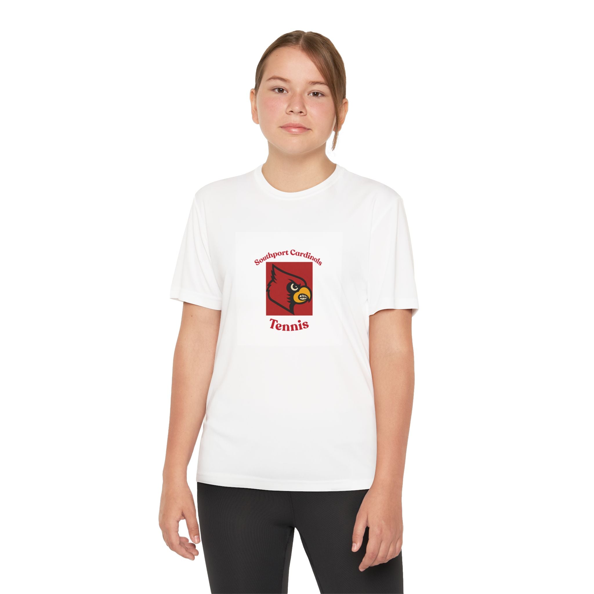 Youth Cardinal Tennis Tee — Southport Cardinals Team Shirt