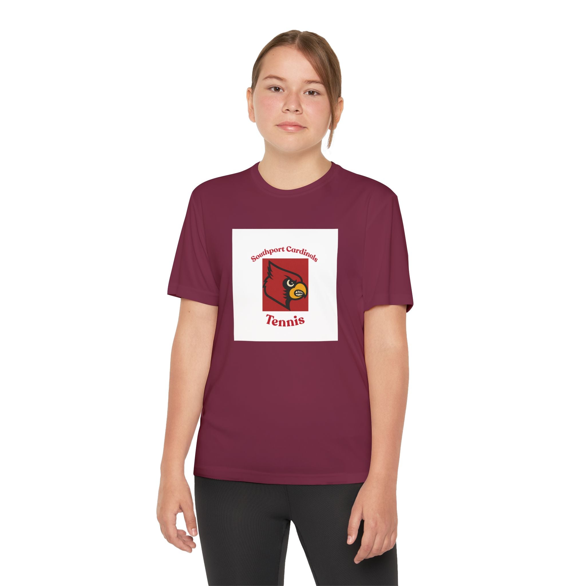 Youth Cardinal Tennis Tee — Southport Cardinals Team Shirt