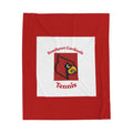 Cardinals Tennis Velveteen Plush Blanket — Southport Team Logo Throw
